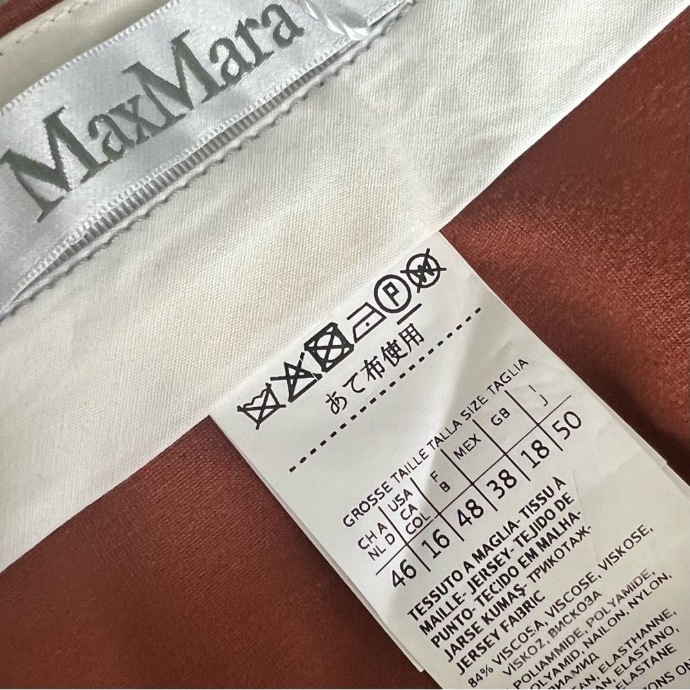 MaxMara Pegno Straight Leg Pants, Orange, Size 16 - Picture 12 of 13